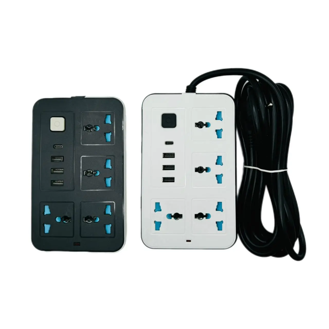 Extension Board 4 Power Socket - 3 USB Plug - 1 Type C Plug For Mobile Charging Ports
